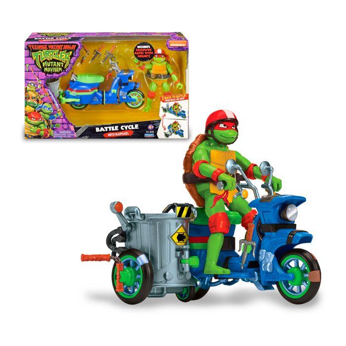 Tartarughe Ninja, Veicolo con Action Figure esclusiva, 12 cm, Funzione combattimento, Leonardo, Per bambini dai 4 anni in su, TU8031