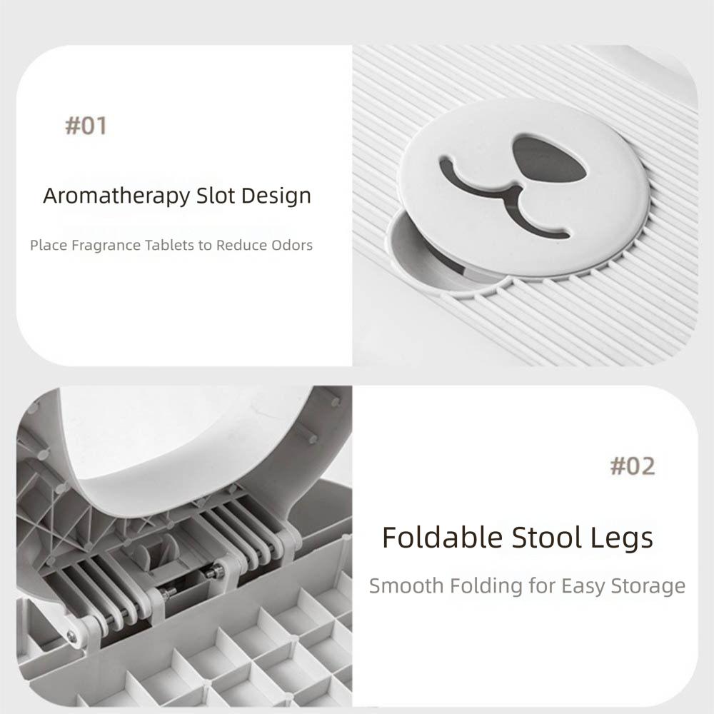 Ergonomic Bathroom Foot Stool Foldable Under Desk Footrest  Pregnant Woman