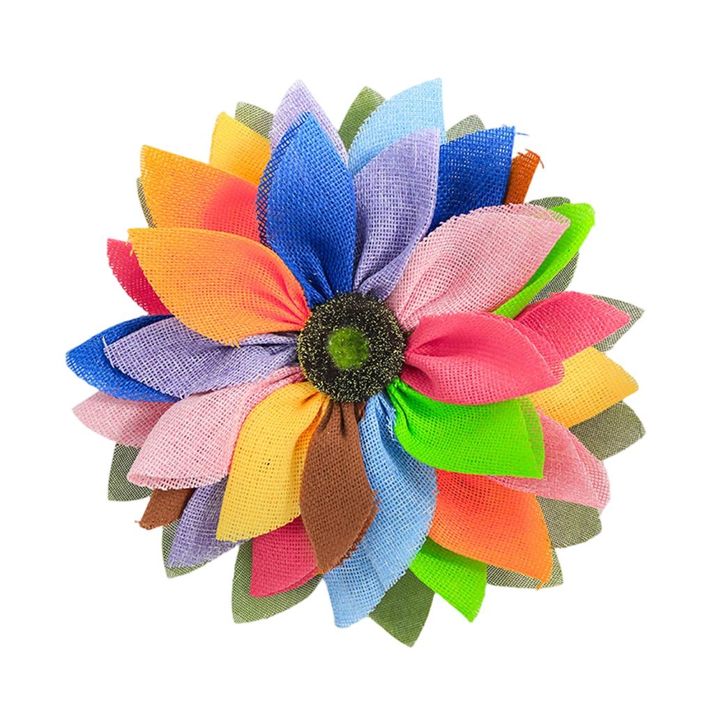 Linen Sunflower Home Decoration, Festive Fabric Doorplate, Artificial Flower Pendant