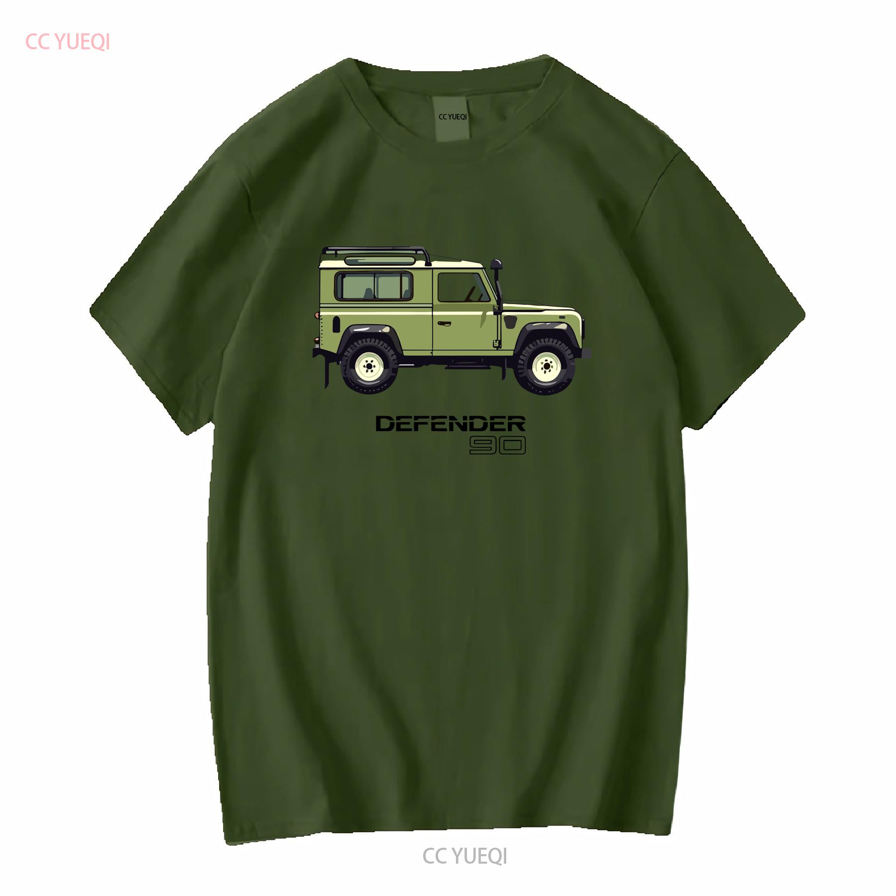 

Бавовняна футболка в стилі LR Defender 90 з довгими або короткими рукавами, вінтажна, випрана, дихаюча, повсякденний топ для щоденного носіння, трохи 4XL