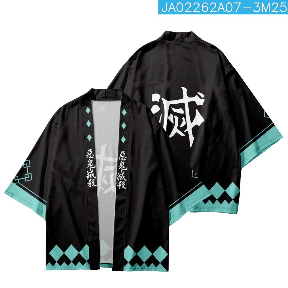 Japan cartoon comics Demon Slayer 3D Printed Cosplay Kimono Fashionable Cloak Taoist Robe Hanfu 0072