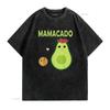 Womens Mamacado Cute Avocado Mom Kawaii Pregnant Mama Baby Women T Shirt vintage Washed Soft graphic Stylish Unisex Comfortable