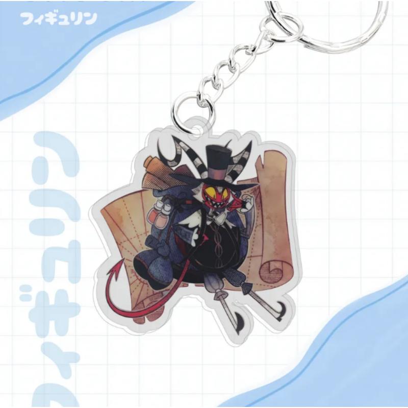 Acrylic Key Buckle for Helluva Boss Moxxie Millie Stolas Beelzebub Stella Anime Theme Acrylic Creative Keychain Pendant Gift