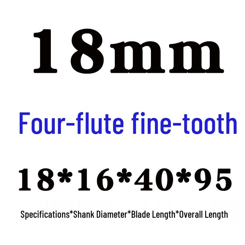 Yihai White Steel 4-Flute Wave-Tooth End Mill, 10mm, for Aluminum, Super Hard, Fine and Coarse Teeth, 11 Corrugations.