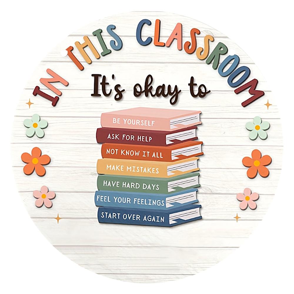 

1pc wooden indoor warm slogan hanging sign, creating a good learning environment and atmosphere, suitable for school decoration, золотистий