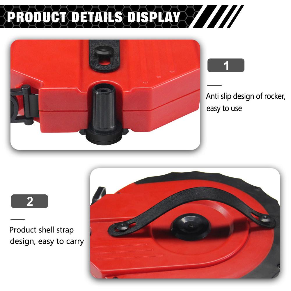 WISEUP 30/50M Fiberglass Tape Measure Double Face Printing Clad Measuring Tape Hand Cranked Tape Measure for Building Surveying