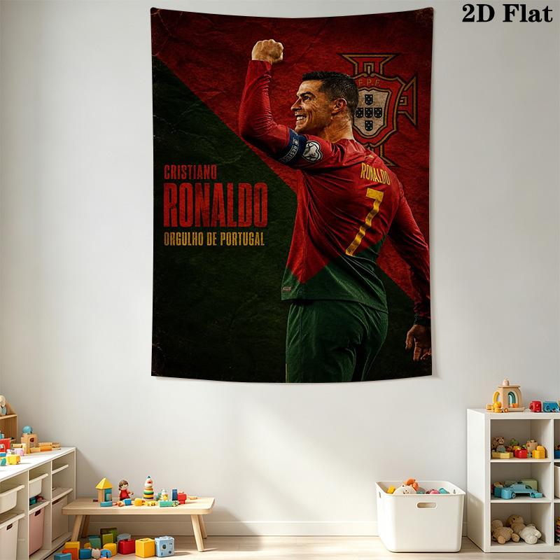 Ronaldo'S Pride Portugal'S Soccer Legend Bedding 1 Duvet Cover 2 Pillowcase Without Core Soft And Comfortable Christmas Birthday Gift