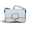 2025 New Top Layer Cowhide Palm Pattern Horizontal Bottom Genuine Leather Women's Bag High-end Saddle Bag Single Shoulder Crossbody Bag