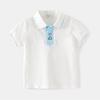 Polo Shirt Children's Half Sleeve Tops Patchwork Lapel T-shirt