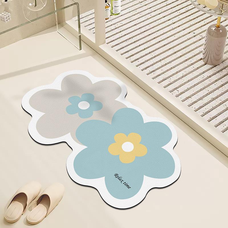 Bathroom Toilet Floor Mat Toilet Door Carpet Diatomium Mud Soft Mat Wash Basin Absorbent Mat Quick Drying Non-slip Foot Mat