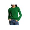 Polo Ralph Lauren Solid Ribbed Crew Neck Casual Long Sleeve Knit Sweater Women Sweater Green 211910421-020