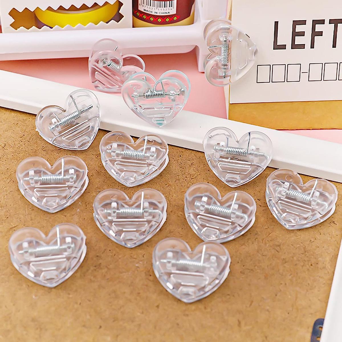 Creative Colorful Heart-Shaped Mini Photo Clips for Decoration