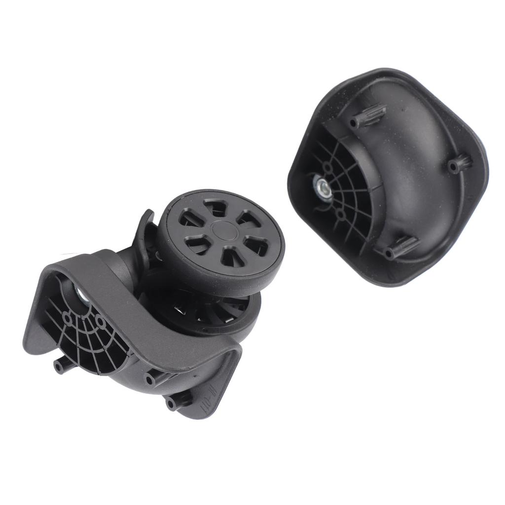 1 Pair Black Luggage Suitcase Caster Swivel Universal Wheel Nylon for Repair Replacement