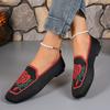 2025 New Flat Pumps Embroidered Breathable Work Shoes