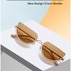 Nuevas gafas de sol de metal con forma de ojo de gato, color degradado, para mujer, decorativas, para vacaciones, exteriores, modernas, con protección UV400.