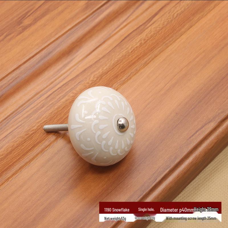 Modern Pastoral Pumpkin Ceramic Cabinet Handle for Kitchen and Drawer