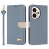For Honor 400 5G (Global) Case Bowknot Decor Wallet Leather Phone Cover with Wrist Strap