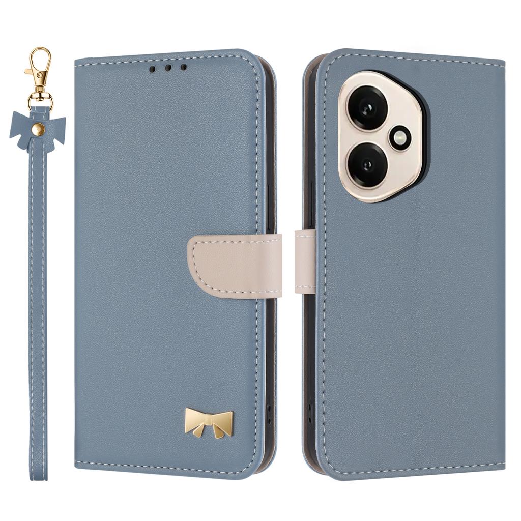 For Honor 400 5G (Global) Case Bowknot Decor Wallet Leather Phone Cover with Wrist Strap
