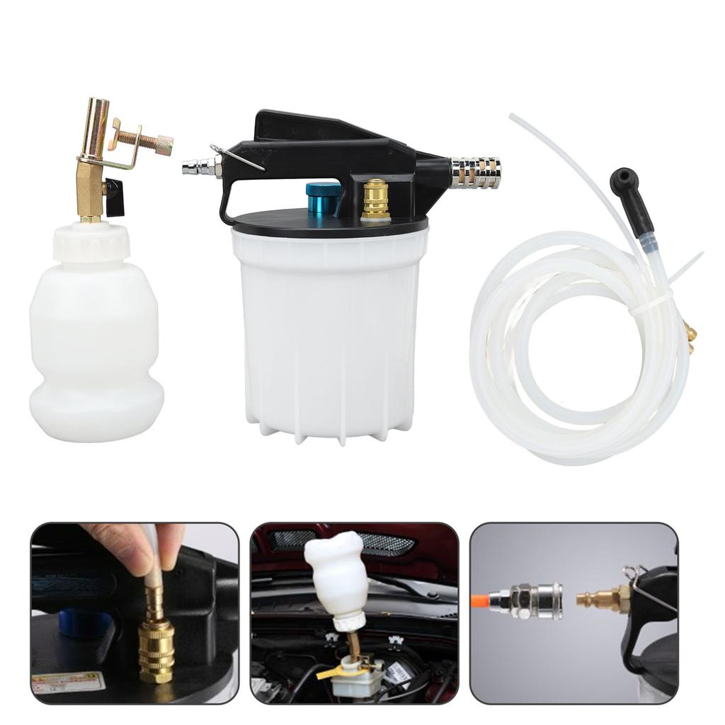 1Set 2L Brake Bleeder Kit with 2L Vacuum Brake Extractor Tool 1L Refill Bottle 2.7 to 11.6 Bar for Vehicles