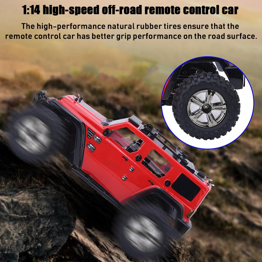 BG1521 1:14 Four Wheel Drive 2.4G 35Km H High Speed Off Road Remote Control Model Car(Red )
