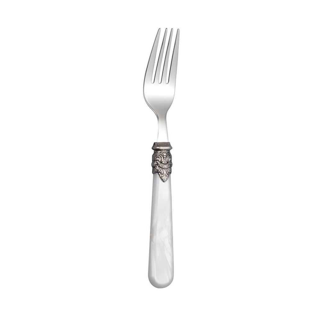 Retro High-End 304 Stainless Steel & Acrylic Cutlery Set: Knife, Fork, Spoon, Dessert Fork, Spoon