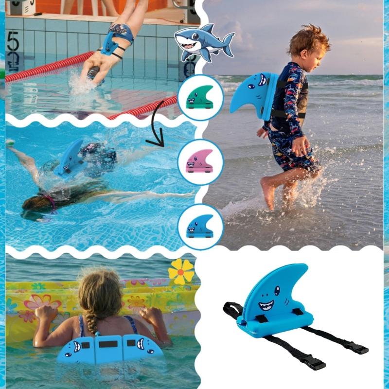 Children Swimming Sports Back Float Wearable Fish Fin Shaped Float Swimming Trainer for Kids Child Pool Swim