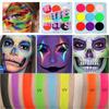 Bright Color Honey Skin Water Activated Liner UV Light Neon Pastel Shadow Palette Festival Makeup Responsive 9 Colors, 1pcs 9 Colors, 1 Piece