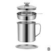 1,3L Edelstahl-Ölsieb-Topf mit Deckel Öl-Aufbewahrungsdose Behälter