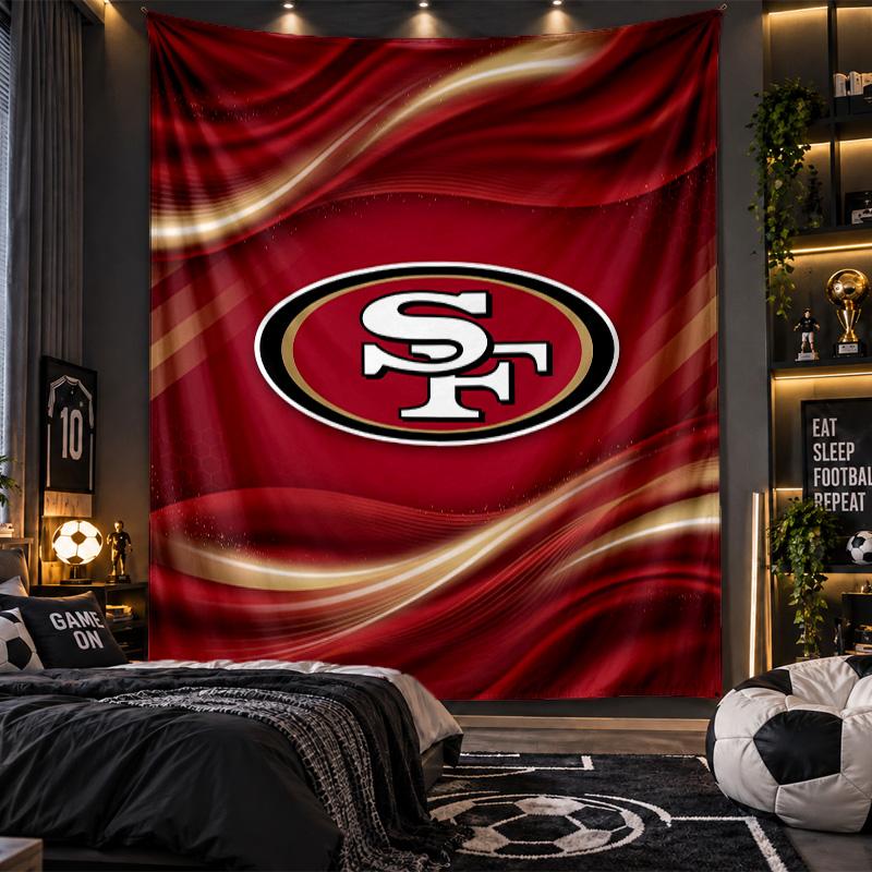 Wall Hanging Tapestry San Francisco 49ers Print Cloth for Living Room Bedroom Home Decor