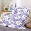 1pc Hawaiian-floral-pattern Blanket Warm, Cozy, And Soft, Suitable for Sofas, Beds, Cars, And Office Use.Perfect for Camping And Travel, Making It a G