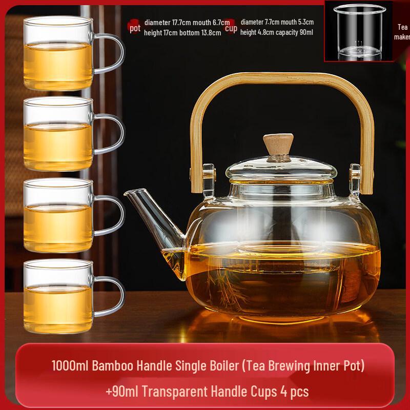ZISIZ Home Glass Teapot