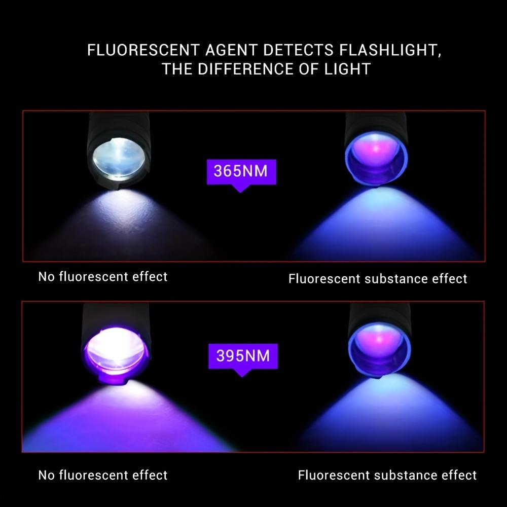 LED UV Flashlight 395nm Mini Ultraviolet Torch Purple Light Waterproof Lamp 3 Mode Aluminium Alloy For Marker Checker Detection