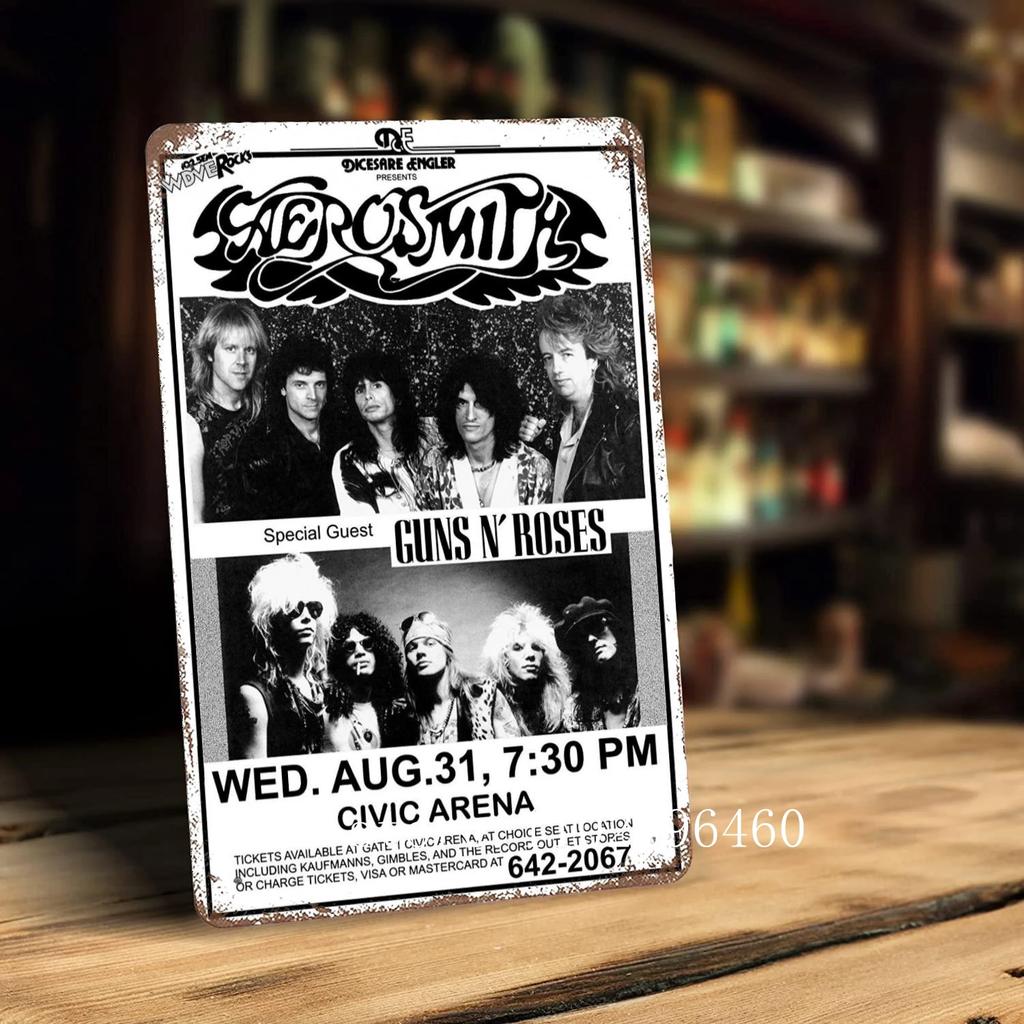 Aerosmith Band Metal Plaques & Signs wall decor Vintage Tin Signs Captain Metal Poster Decor for Bar Pub Club Wall Decoration