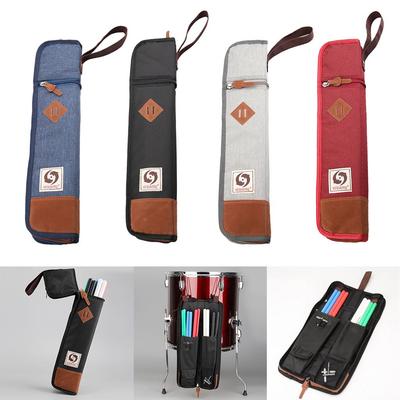 Durable Cotton Padded Drumstick Bag Drum Stick Holder Soft Carrying Case for Sticks Mallets Large Capacity Musical Accessory