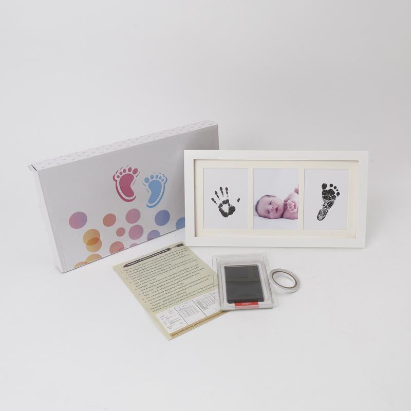 Mess-Free Baby Hand & Footprint Photo Frame - No Ink Required, Keepsake for First Birthday