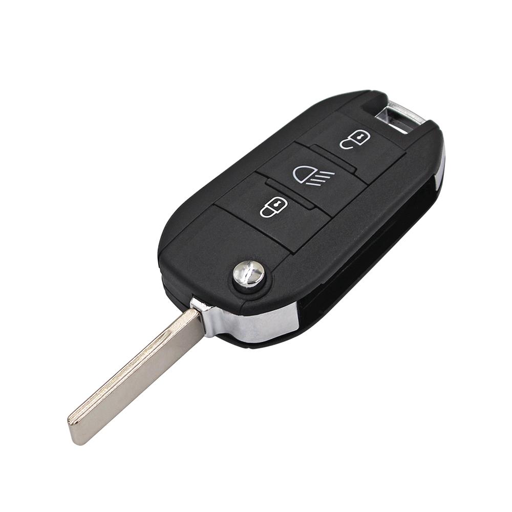 3 Button Flip Remote Key Fob 433MHz 4A Chip For Peugeot Partner 508 308 Expert For Citroen Dispatch C3 C4 Cactus Berlingo HU83