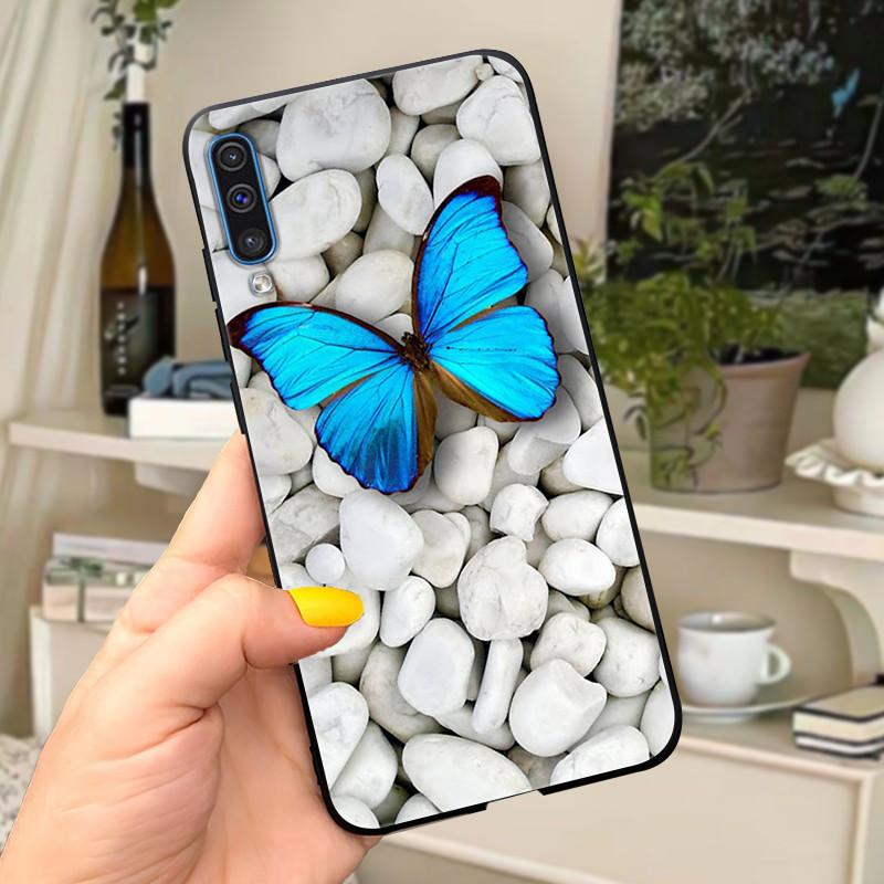 Phone Case For Samsung Galaxy A30s A50 Case Cute Silicone Black Back Covers on For Coque Samsung A50 s A50s A 30s Cover Bumper