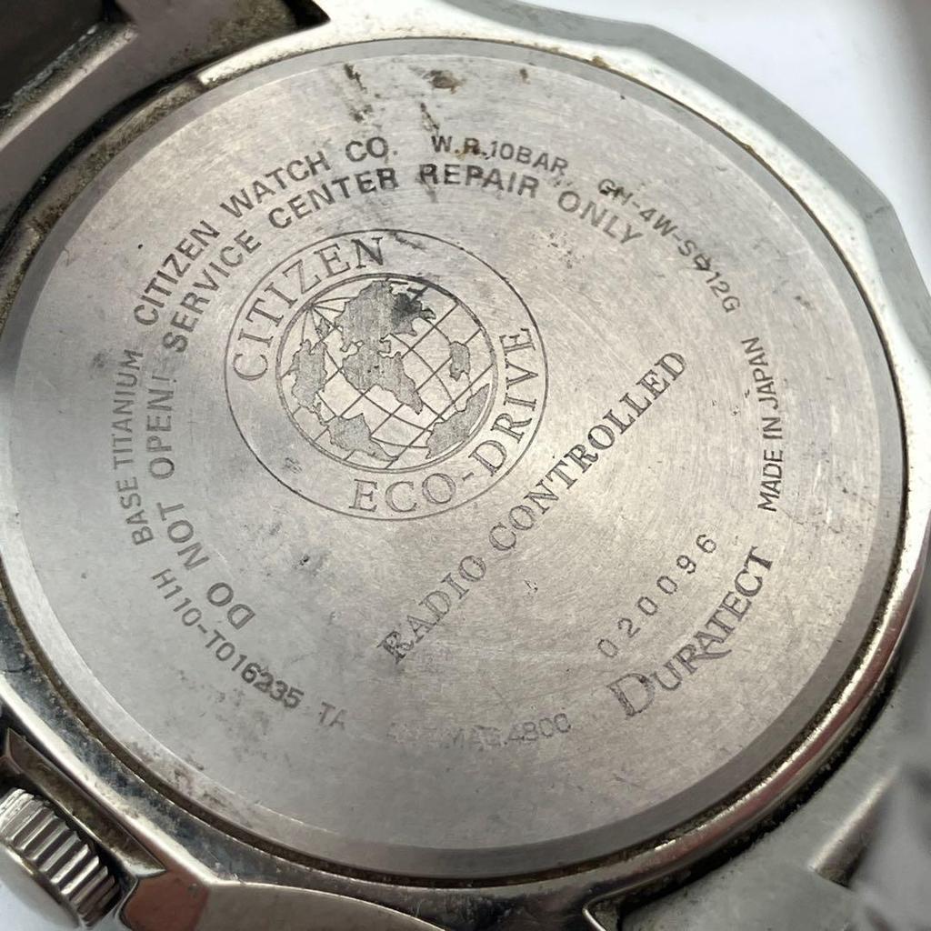 Used Working item CITIZEN ATTESA Eco Drive wristwatch black dial date