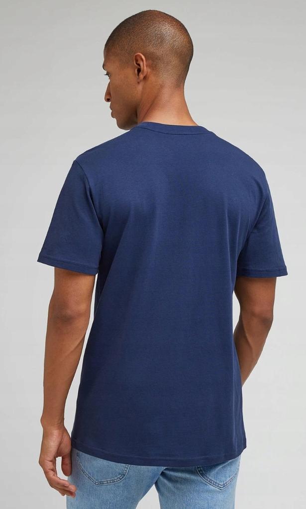Lee Logo TEE Navy Navy T-shirt Cotton T-shirt With Logo Regular Size