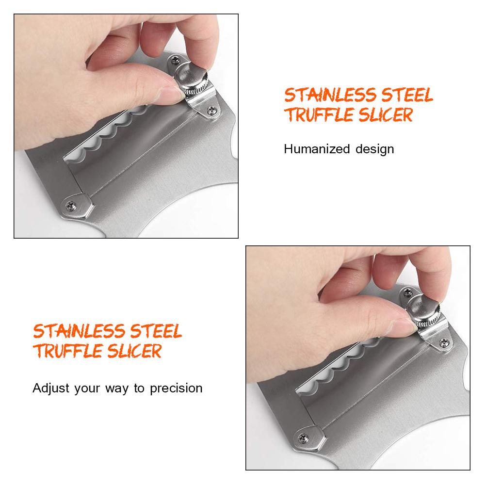 Tryffelrivjärn Multifunktionellt Rostfritt Stål Tryffelrivjärn Smörhyvel med Trähandtag