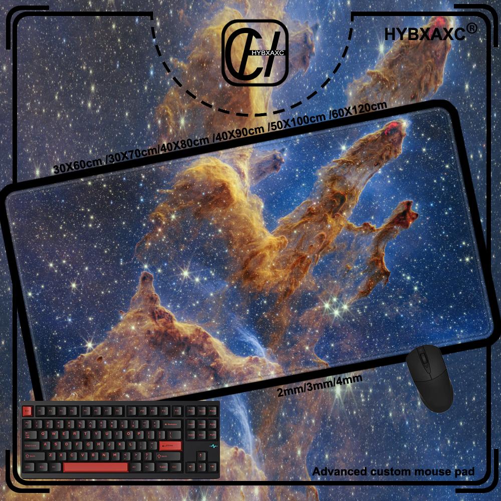 Space Gamer Mousepad Computer Gaming Large Mouse Pad Xmm Nonslip Nebula Laptop Carpet Galaxy HD Print Desk Mat Mouse Mat