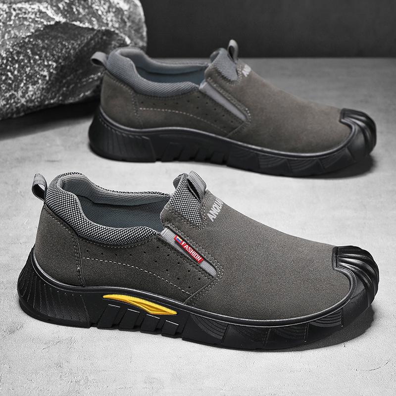 Herren Frühling Sneaker Outdoor Leichte Freizeitschuhe für Herren Echte Leder Slipper Mattierte Flache Schuhe