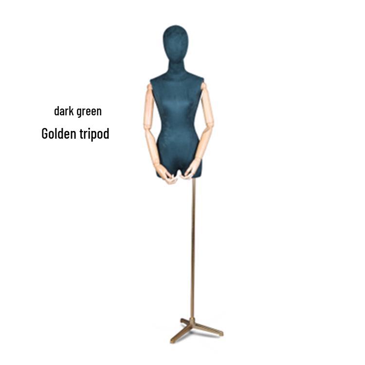 Women's Suede Half-Body Mannequin for Store Display