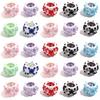 5Pcs Acrylic Round Beads Color Hand-painted Star Craft Loose Bead For Jewelry Material DIY Bracelet Phone Chain Beaded Supplies