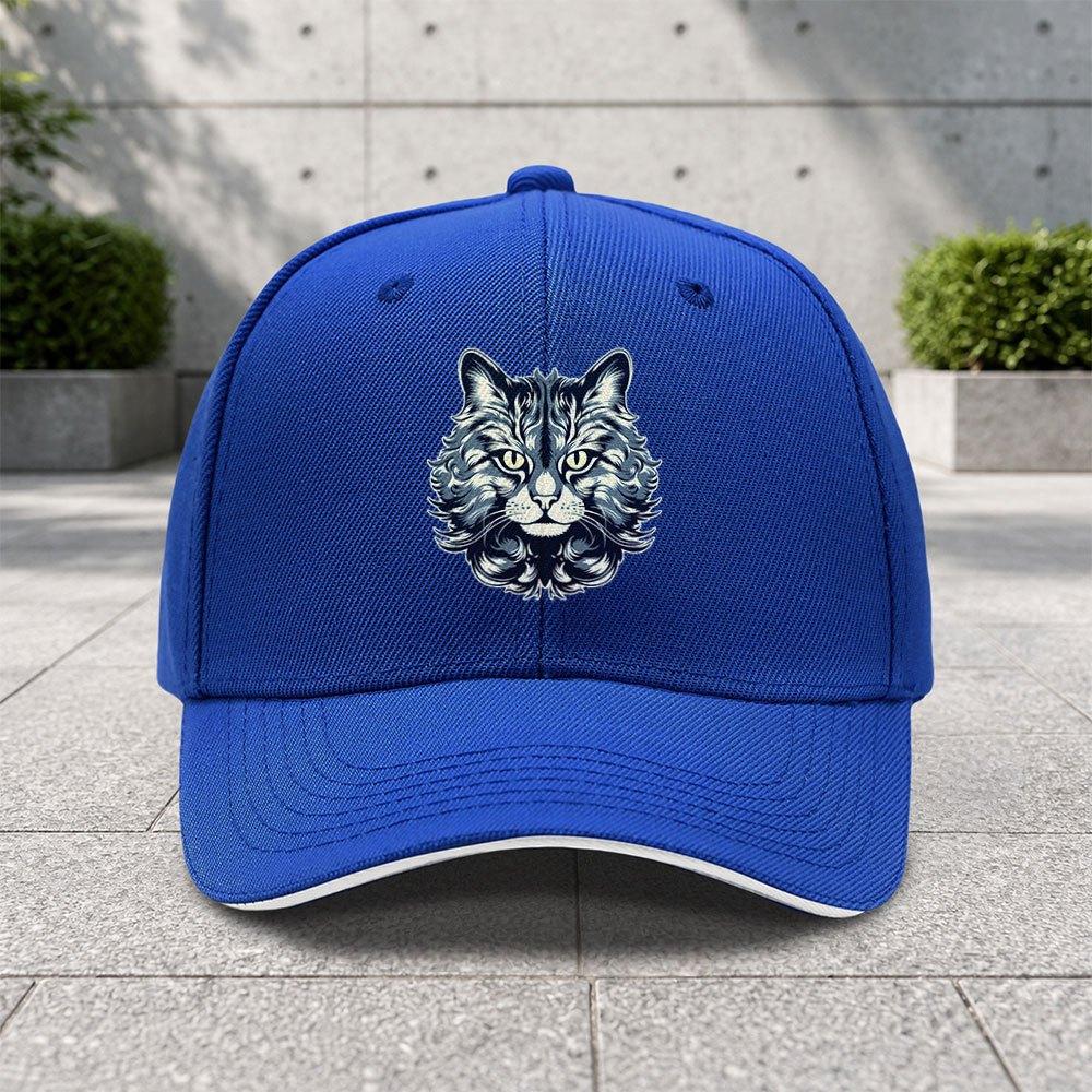 1pc Adjustable Duckbill Baseball Cap With Cat Print Lightweight Suitable For Outdoor Sports Cycling Music Festivals Gifts