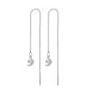 MinaMaMa Stainless Steel Long Thin Chain Tassel Ball Star Butterfly Drop Earring For Woman Threader Earrings Fashion Jewelry