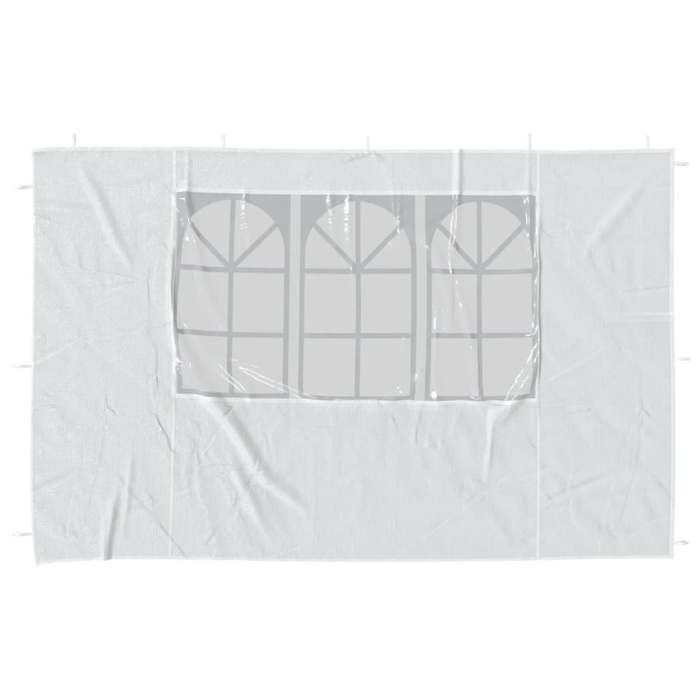 VidaXL 2x Paroi de Tente de Réception avec Fenêtre PE Blanc Tonelle Pavillon 45113