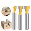 3Pcs/Set 8mm Shank T-Slot Cutter Router Bit Set Key Hole Bits Hex Bolt T Slotting Milling Cutter For Wood Woodworking Tool