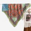 91 Retro Double-sided Velvet Large Square Scarf Women's New Spring and Autumn Foreign Style Fashion Cashew Flower Silk Scarf Neck Scarf Shawl