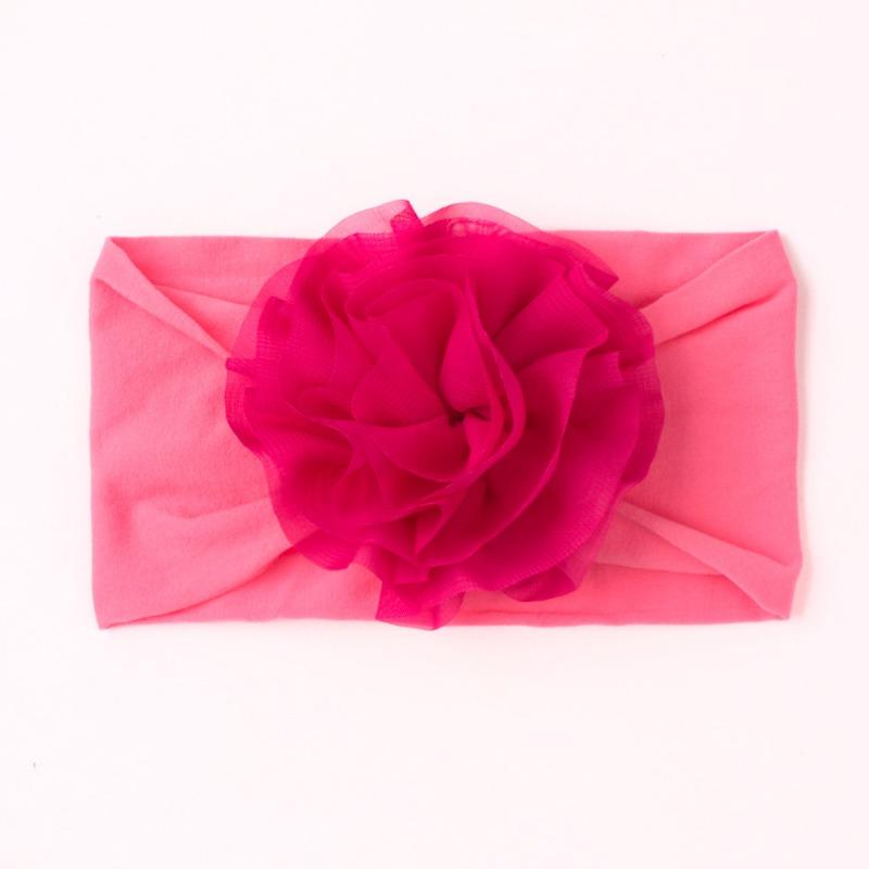 New cute and comfortable flower children's jewelry, soft solid color baby fontanelle headband, baby headband